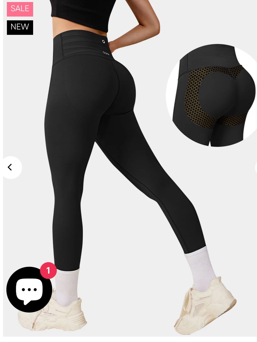 High-Waist Black Push-Up Leggings